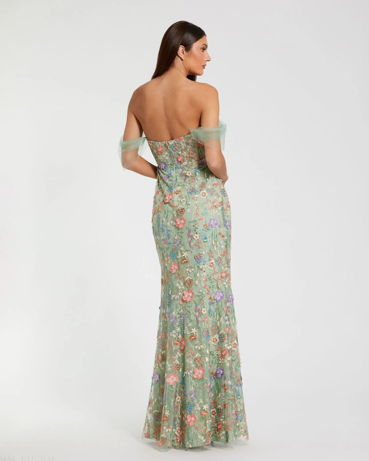 Women's Green Dress Floral - Black