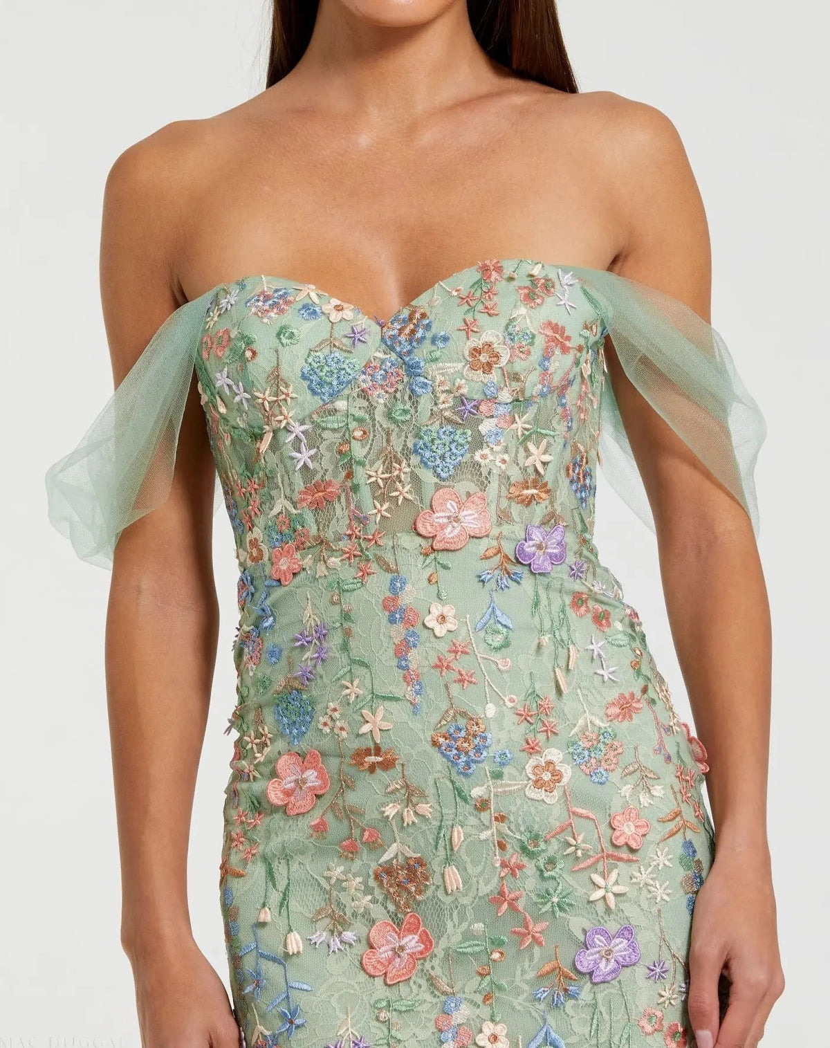 Women's Green Dress Floral - Black