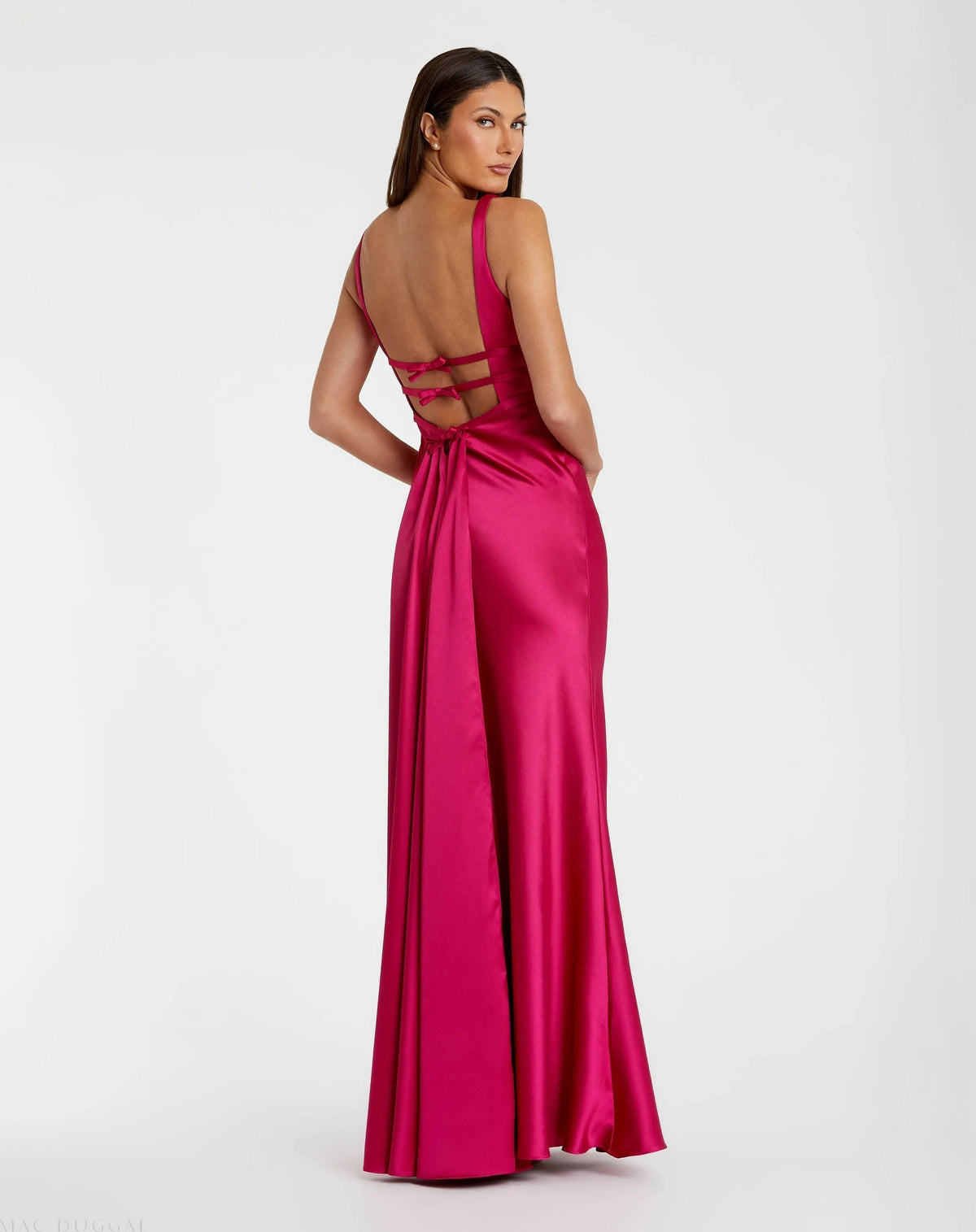 Women's Pink Dress Satin Sleeveless