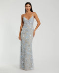Women's Blue Dress Sleeveless - Blue Lace Sequin