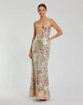 Women's Silver Dress Floral Sleeveless - Black Sequin