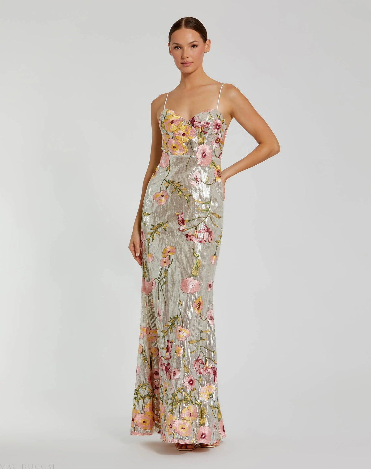 Women's Silver Dress Floral Sleeveless - Black Sequin