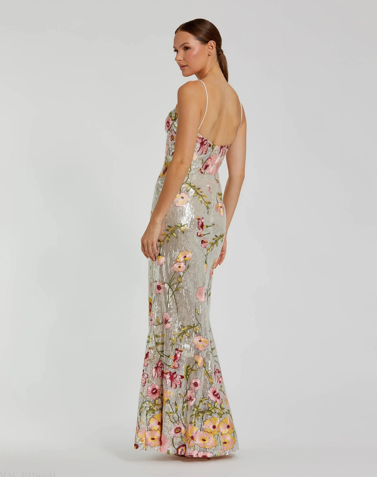 Women's Silver Dress Floral Sleeveless - Black Sequin