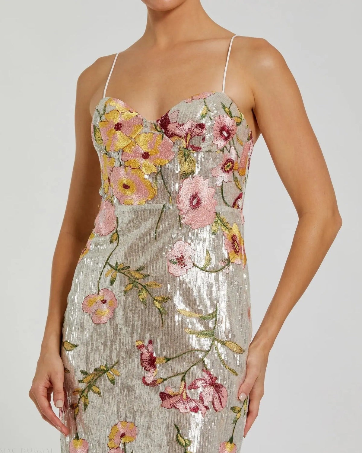 Women's Silver Dress Floral Sleeveless - Black Sequin
