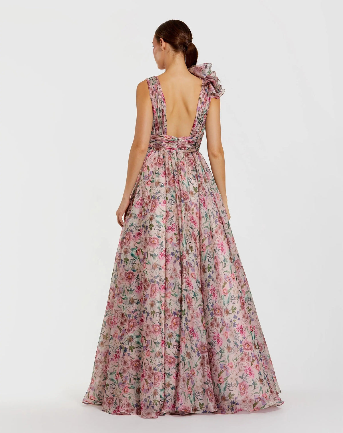 Women's Pink Dress Floral Sleeveless - 68947