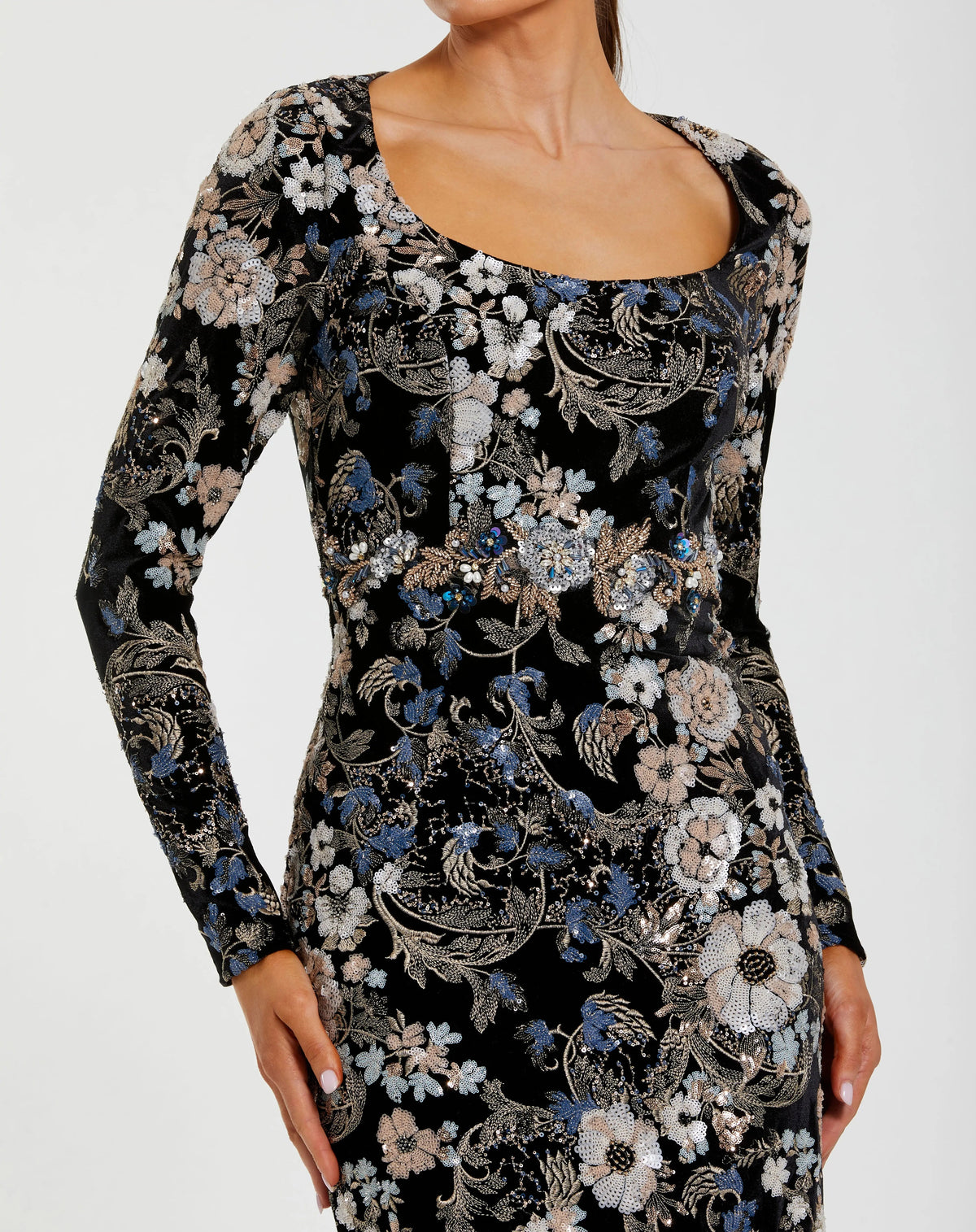 Women's Black Evening Dress Velvet for Evening & Special Occasions