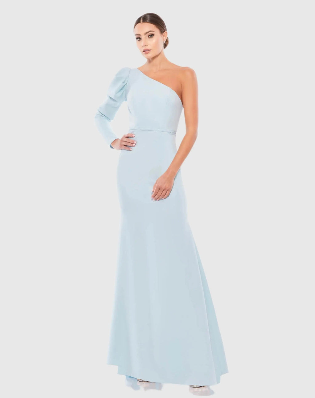 Women's Dress One Shoulder - Sleeve Gown - Puff Sleeve Gown