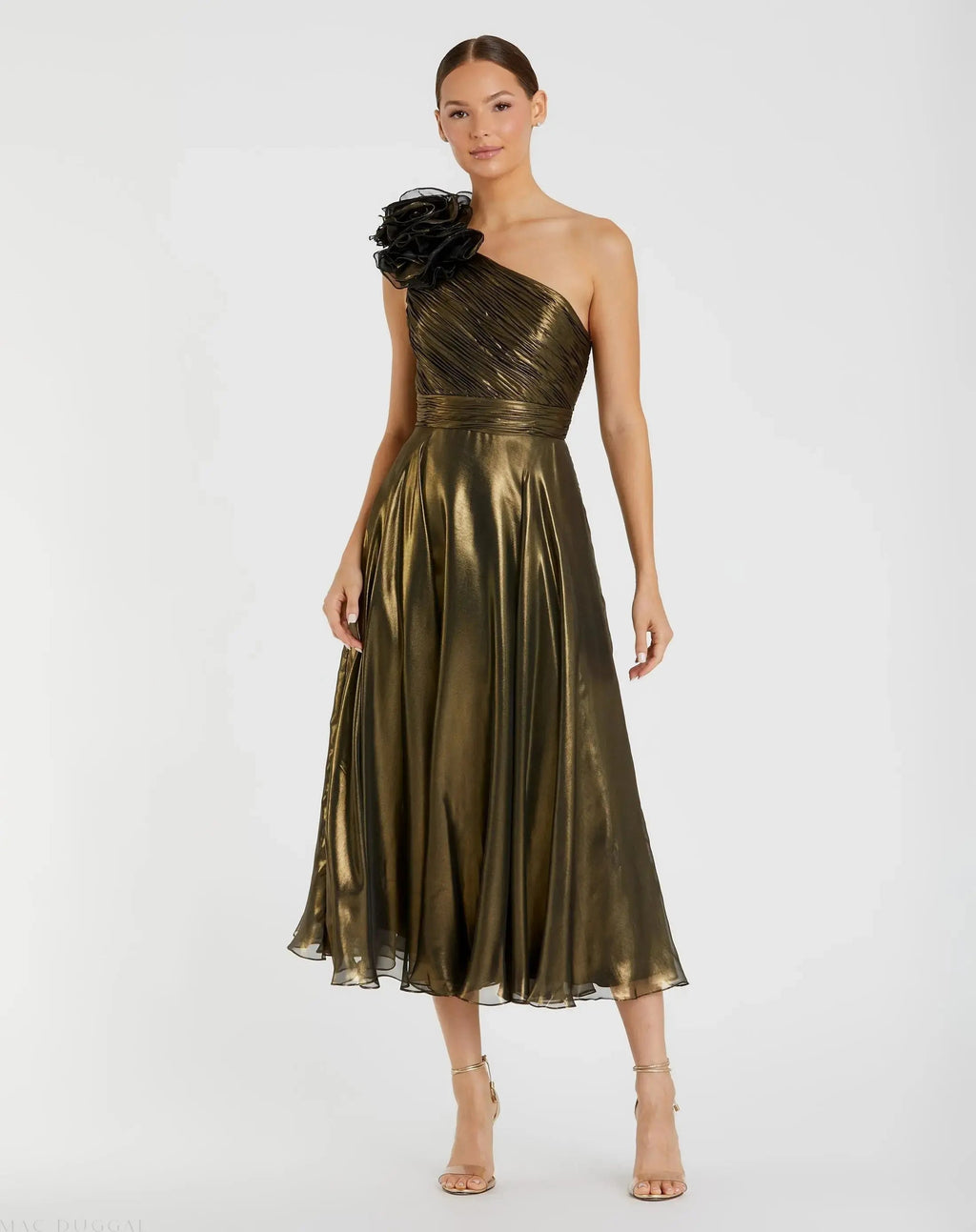 Women's Dress One Shoulder - Tea Length