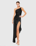 Women's Black Dress One Shoulder - 70177 Black