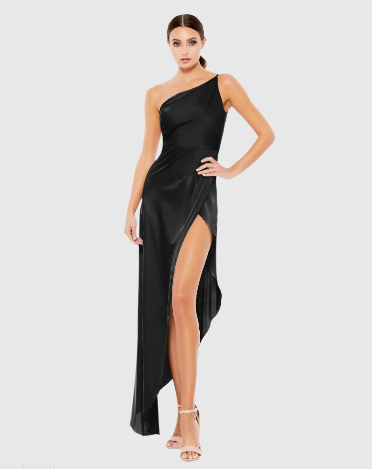 Women's Black Dress One Shoulder - 70177 Black