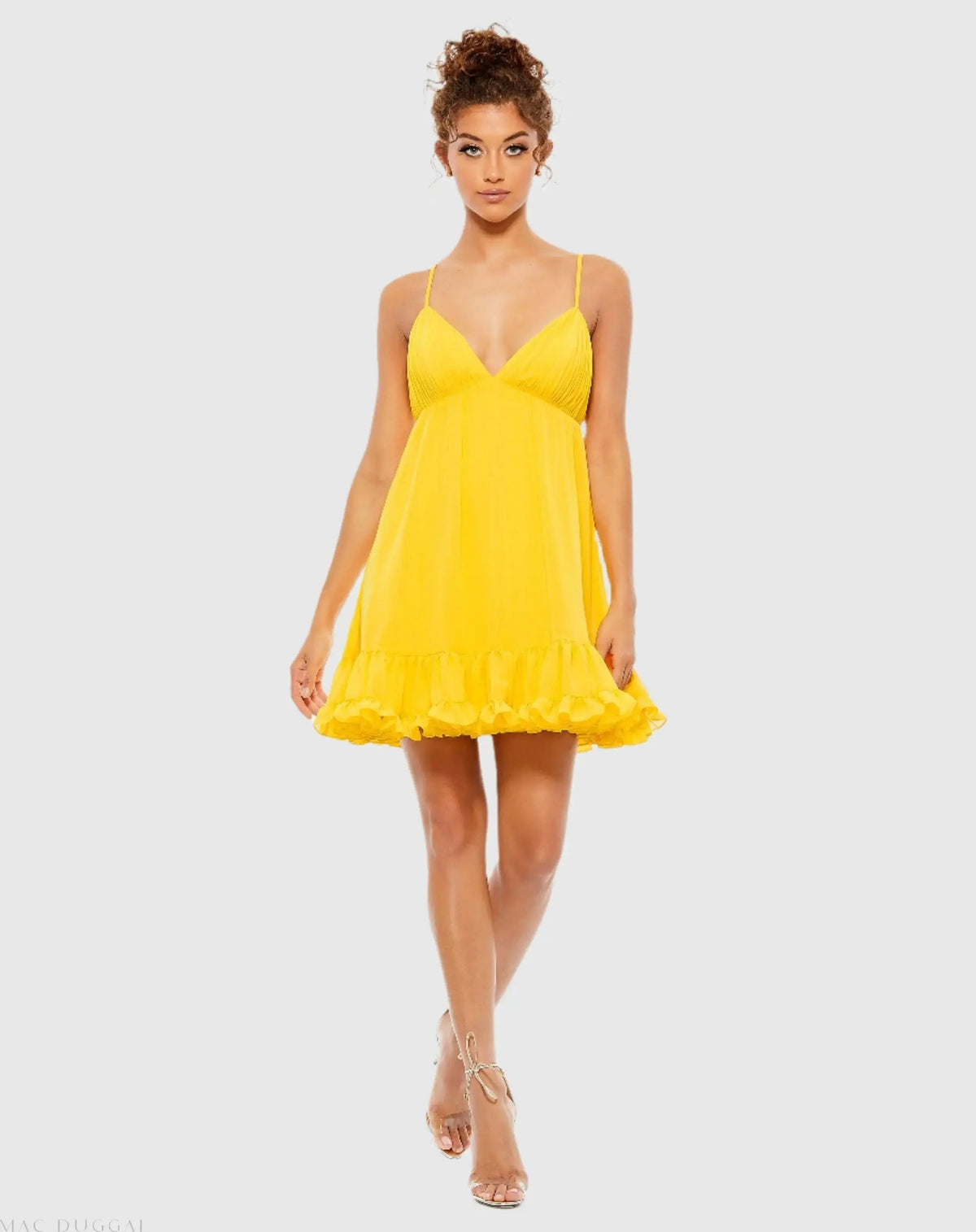 Women's Mini Dress - Ruffle Chiffon