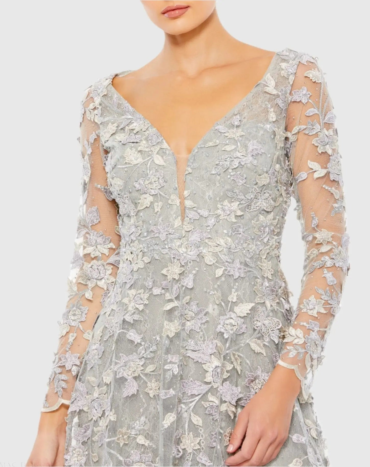 Women's Gray Dress Floral