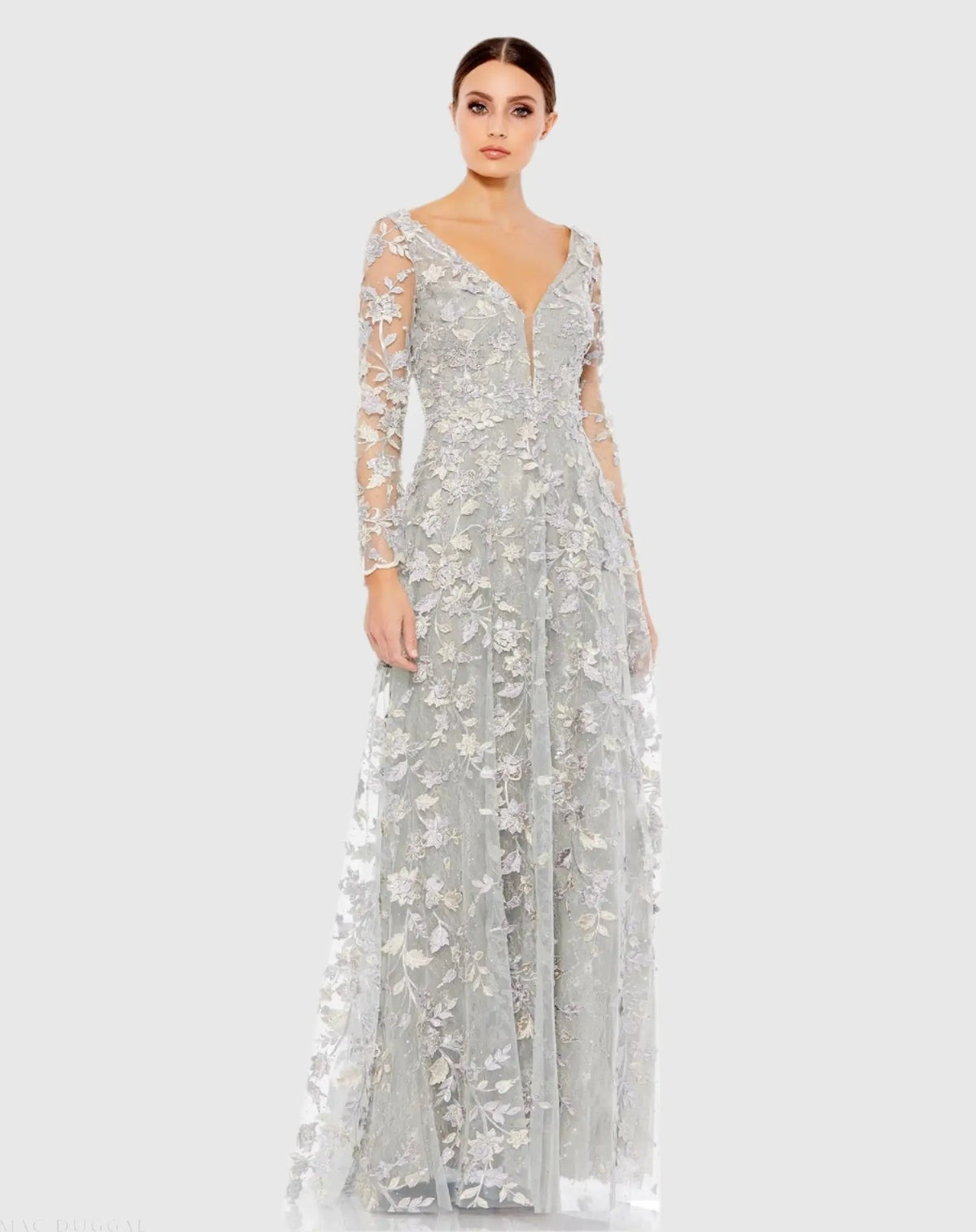 Women's Gray Dress Floral
