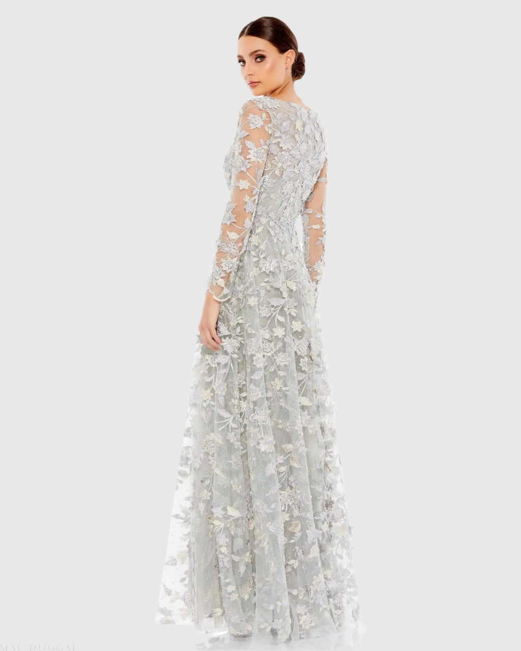 Women's Gray Dress Floral