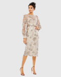 Women's Beige Midi Dress - 70237