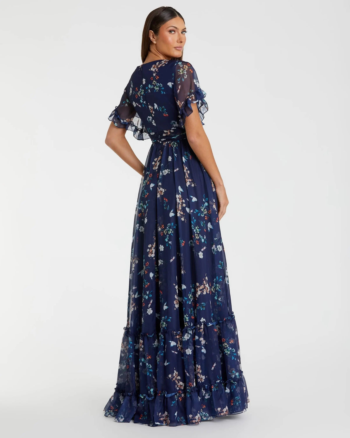 Women's Navy Maxi Dress Floral