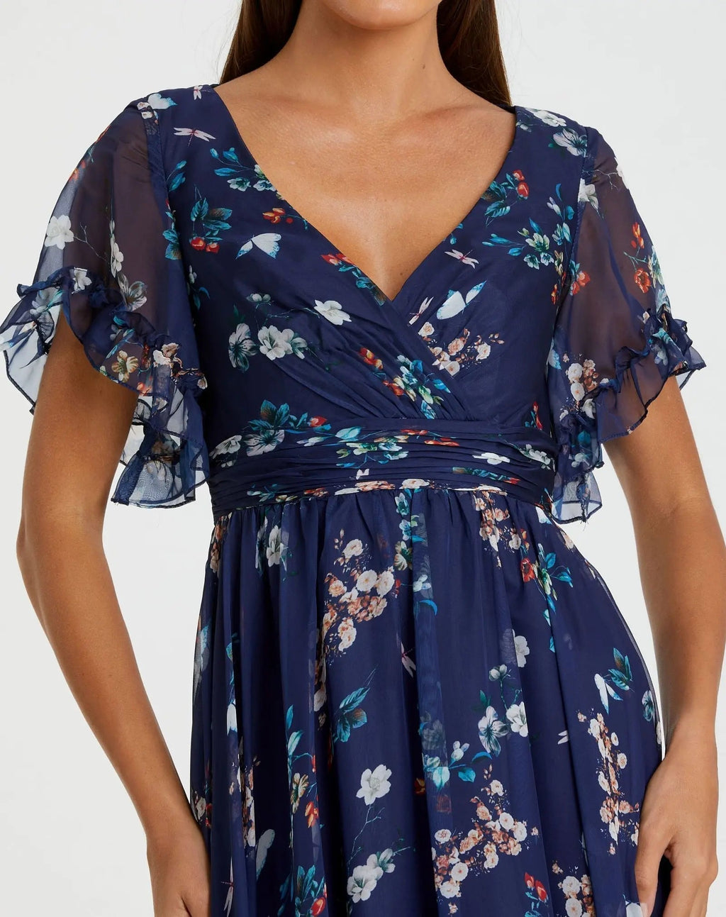 Women's Navy Maxi Dress Floral