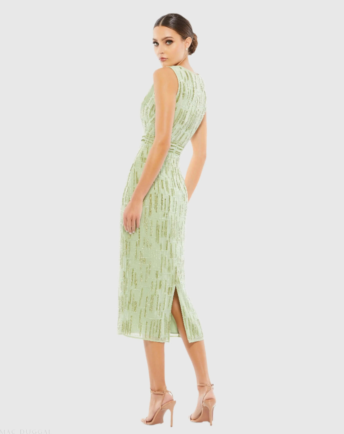 Women's Green Midi Dress Sleeveless - 70264 Sage