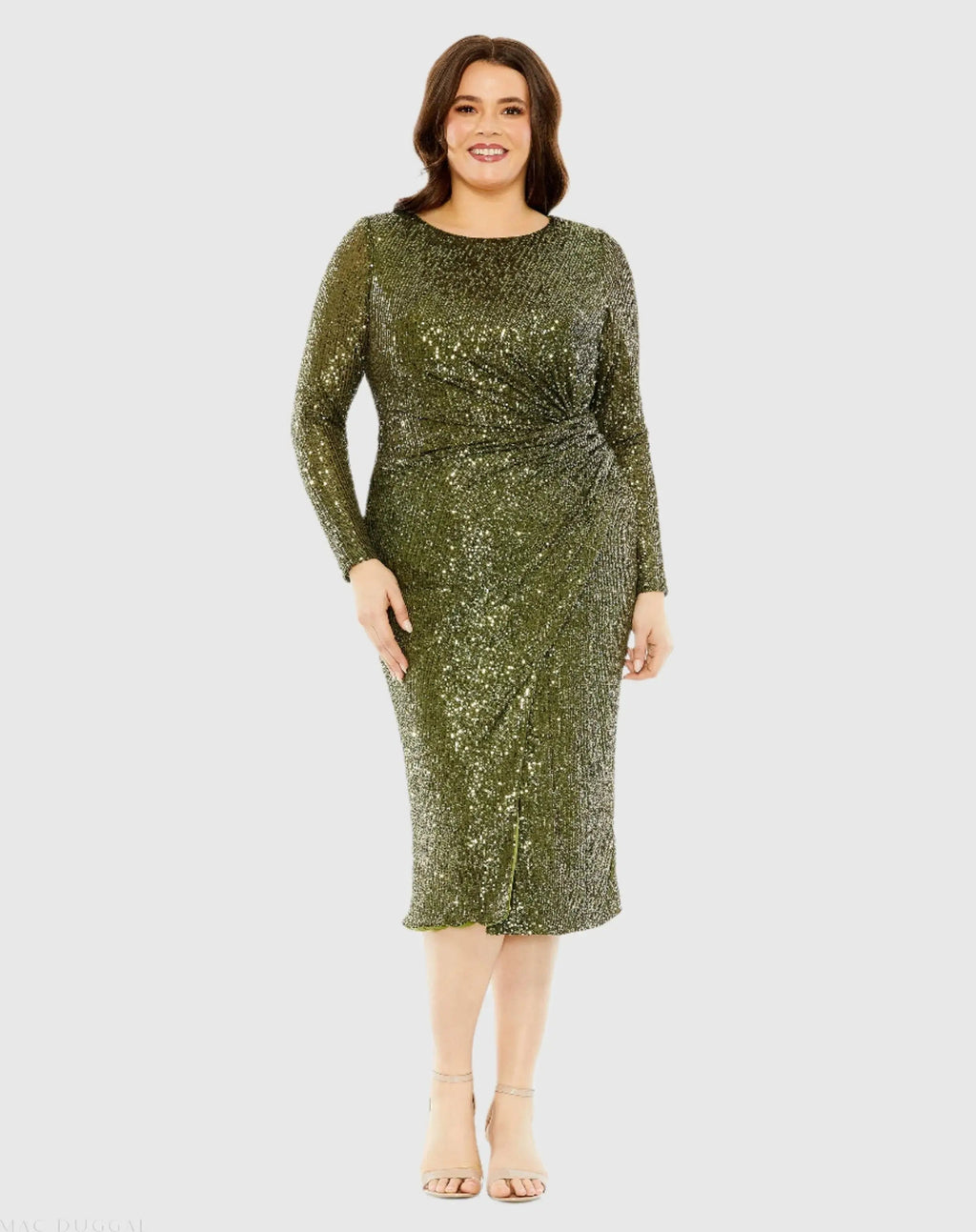 Women's Green Dress Sequin - 77025 Olive