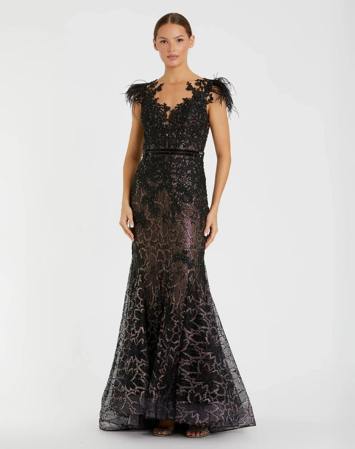 Women's Dress - Trumpet Gown - Neck Trumpet Gown