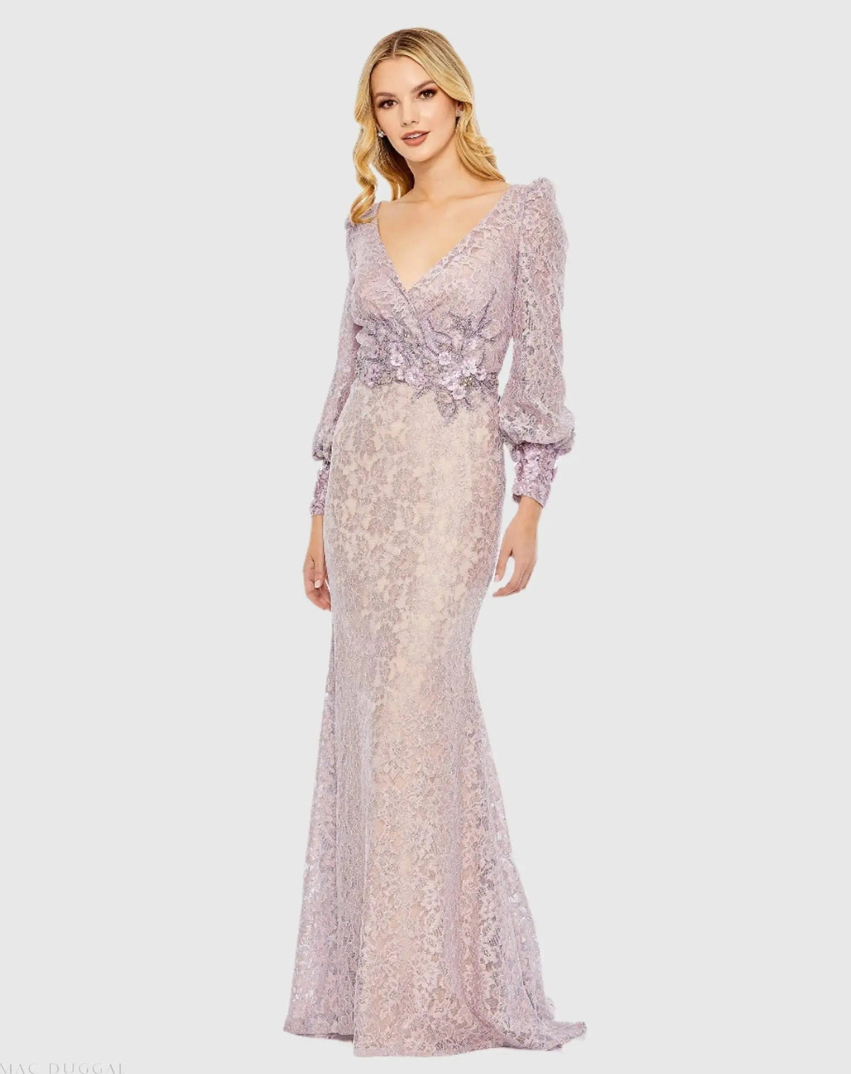 Women's Dress Lace - Purple Floral