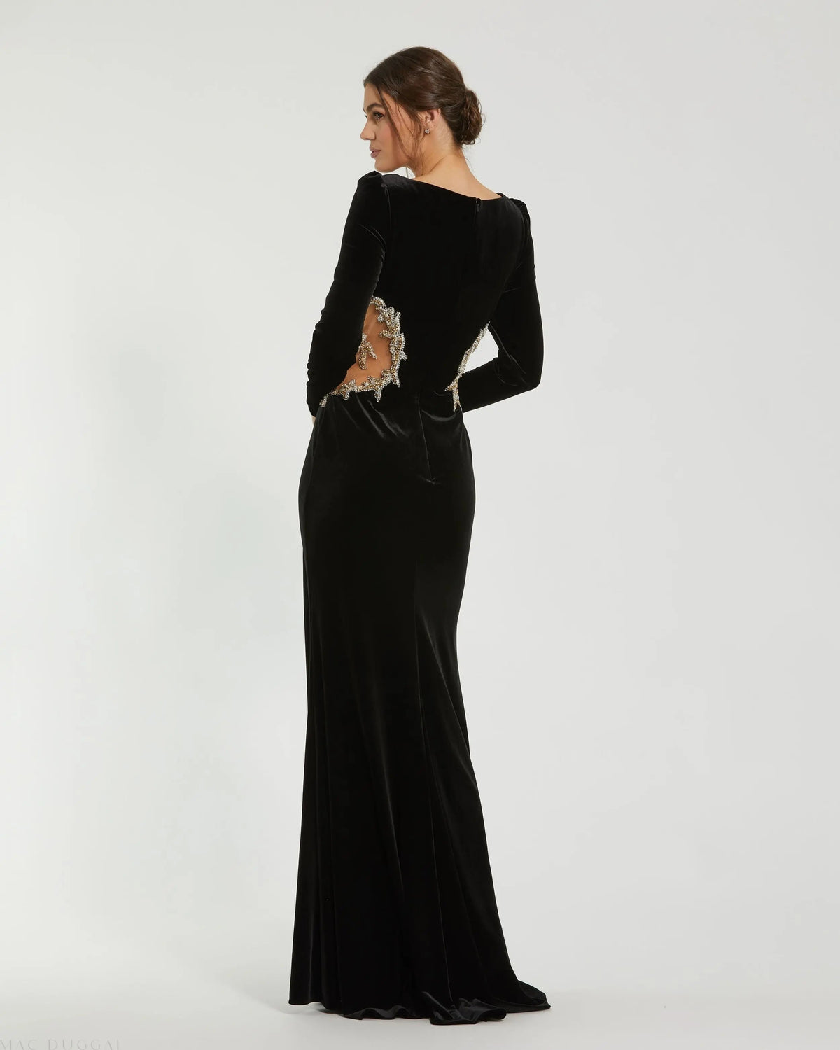 Women's Black Dress Velvet - 79445