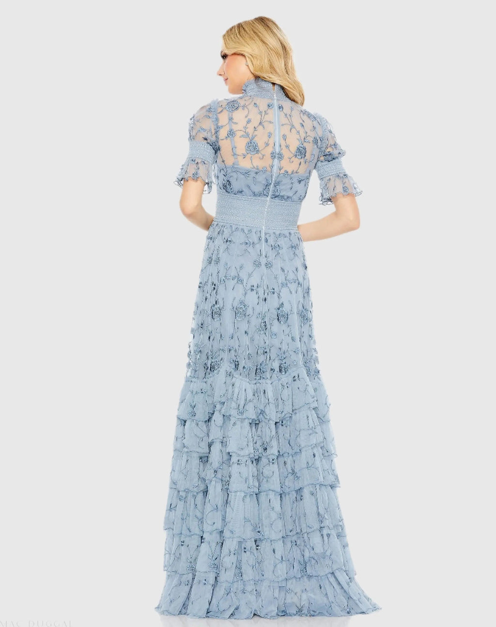 Women's Blue Dress Floral - Slate Blue