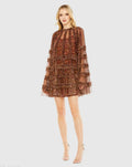 Women's Dress Floral - A Line - Mesh A Line