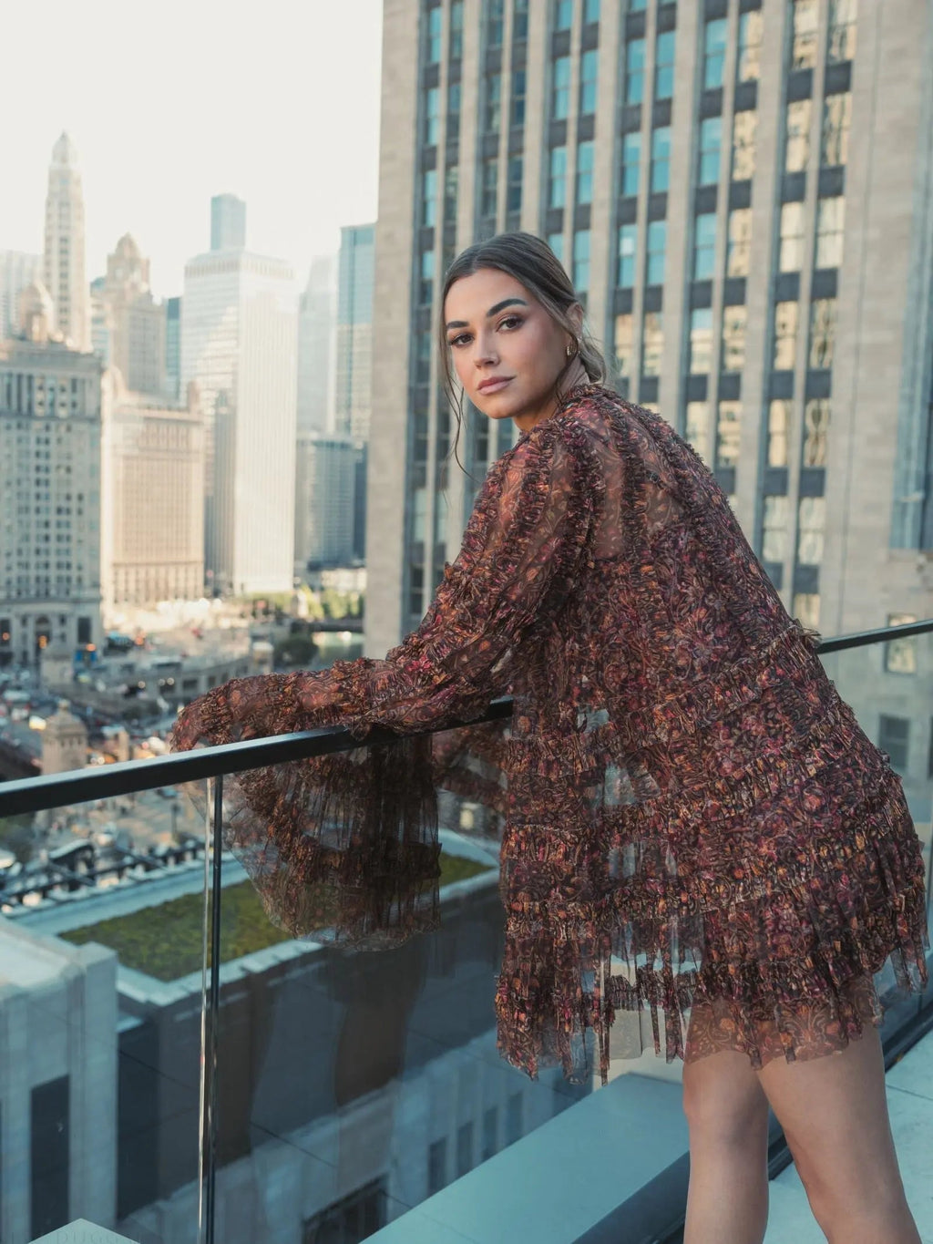 Women's Brown Dress Floral