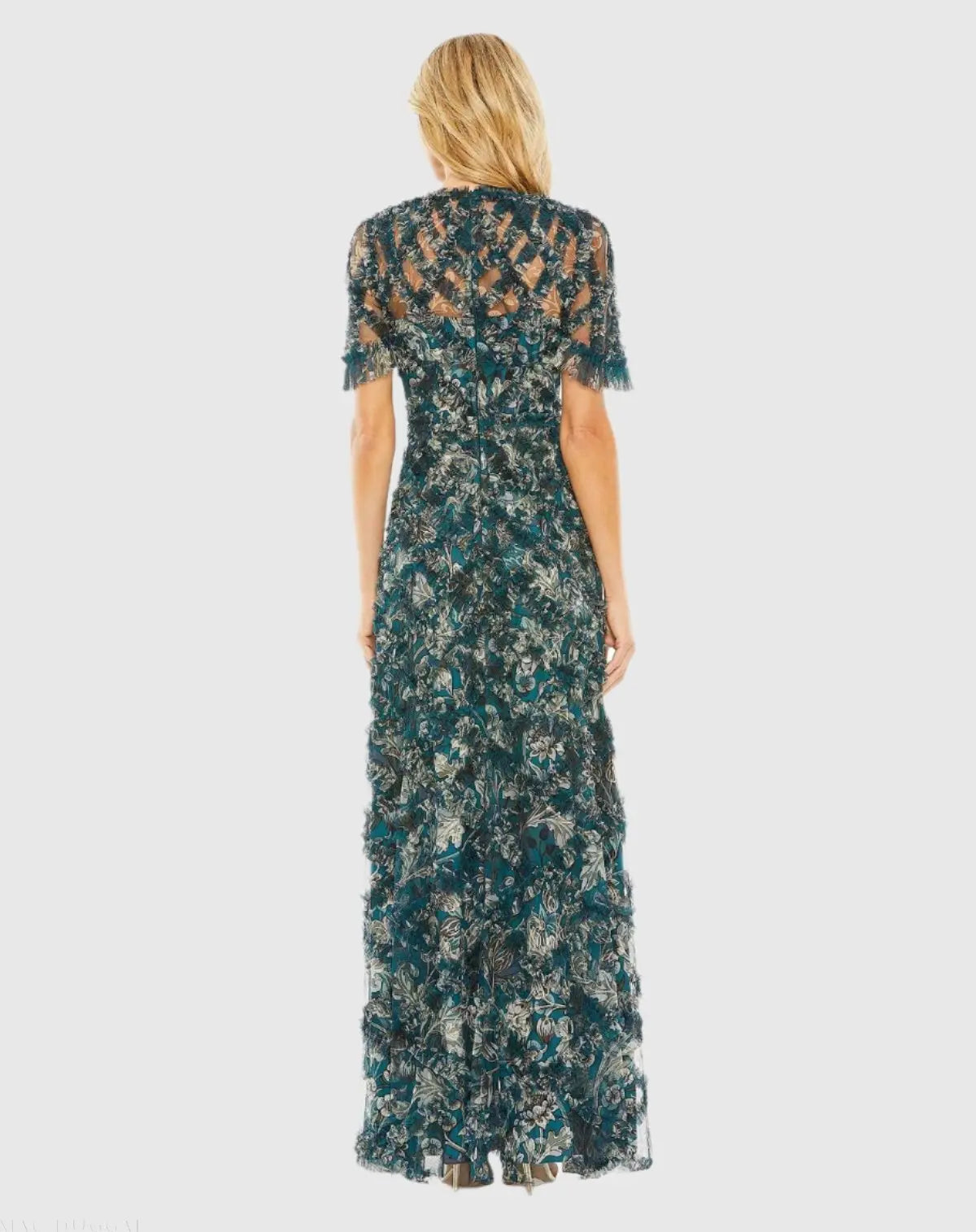 Women's Blue Maxi Dress Floral