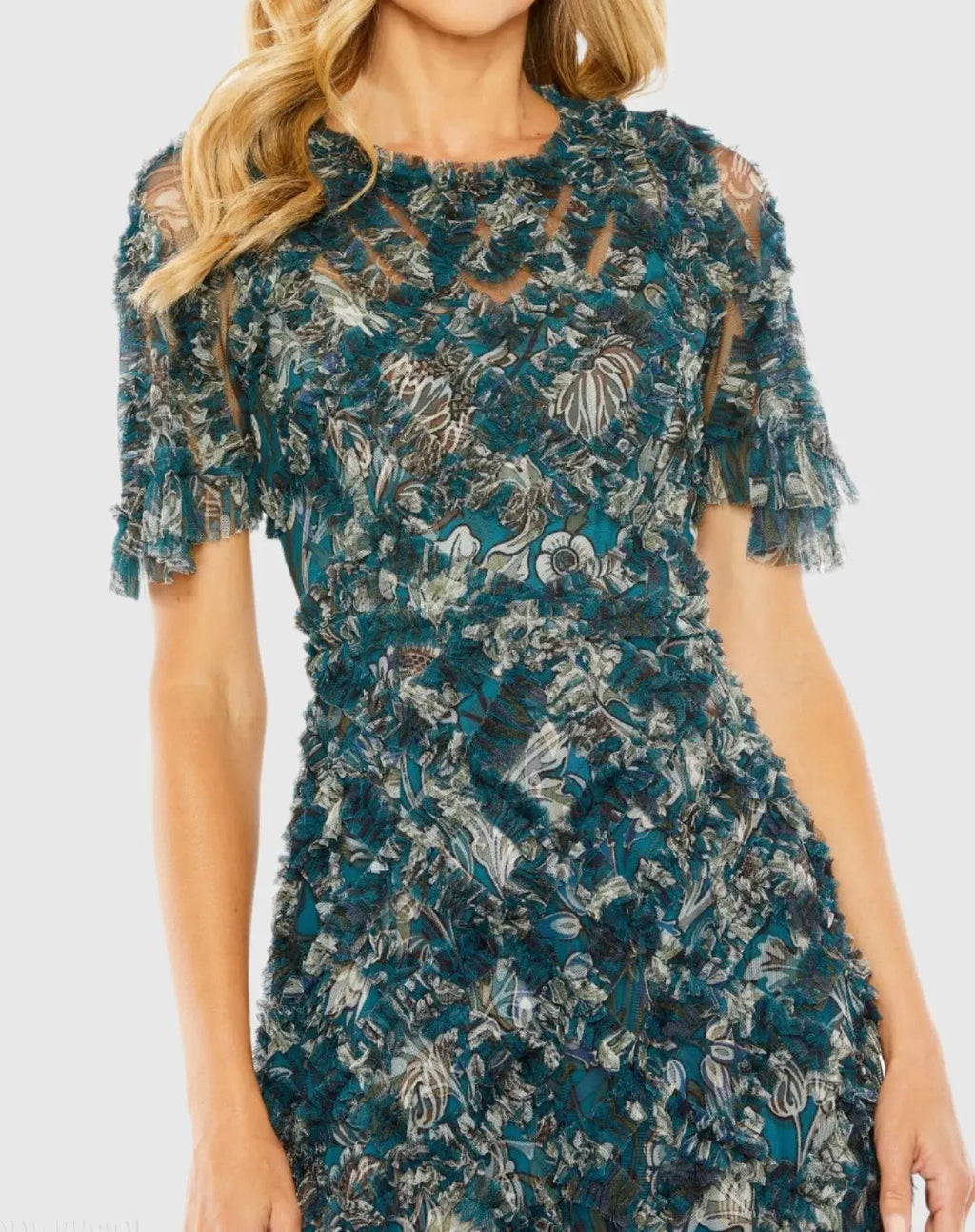 Women's Blue Maxi Dress Floral
