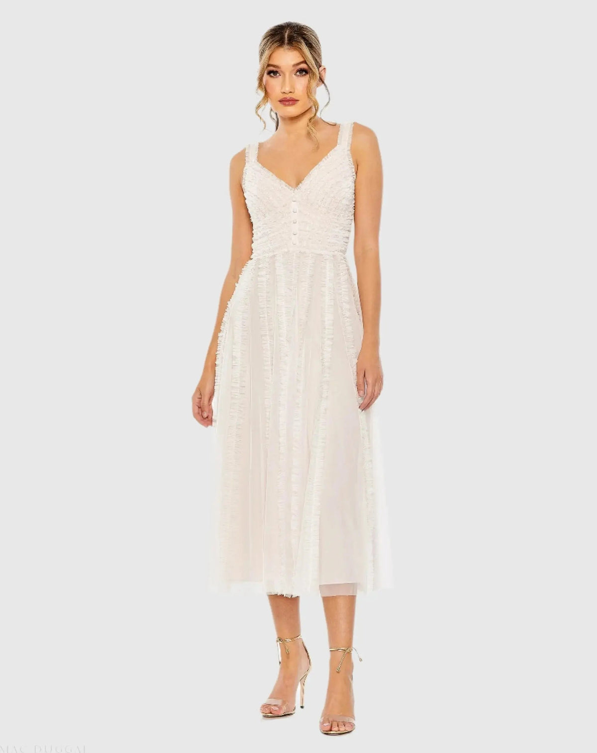 Women's Pink Dress Sleeveless - 8056 Oyster