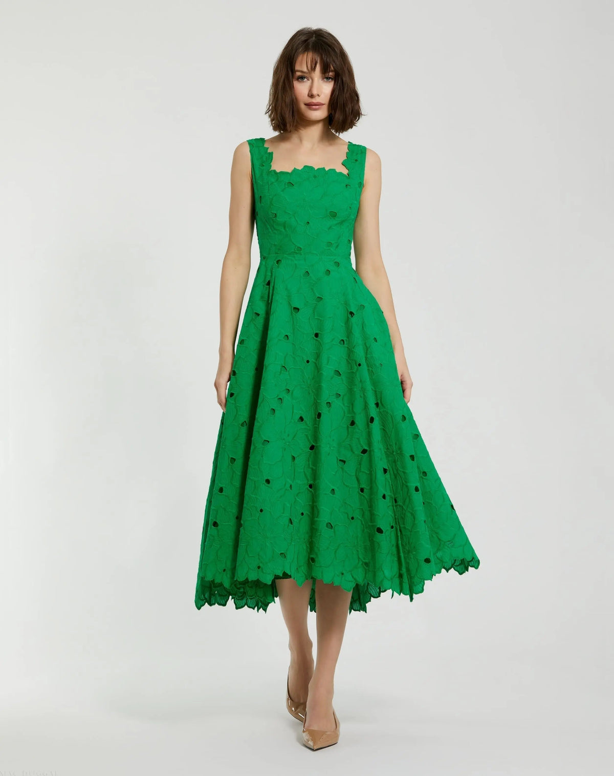 Women's Green Midi Dress Floral - Green