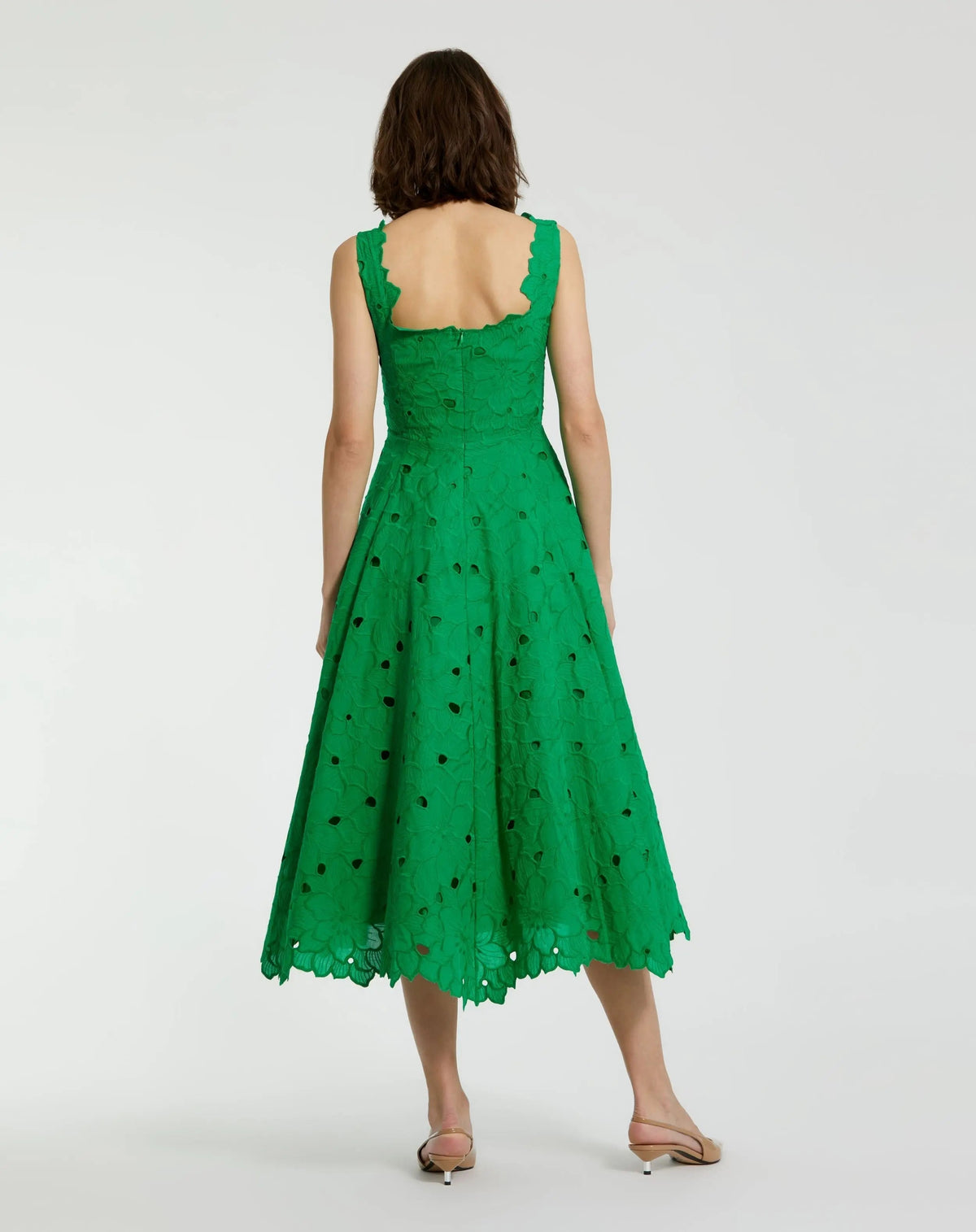 Women's Green Midi Dress Floral - Green