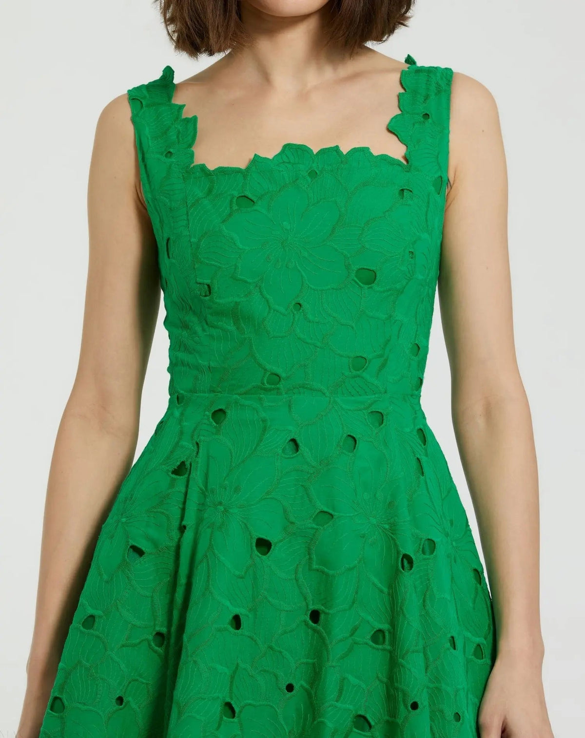 Women's Green Midi Dress Floral - Green