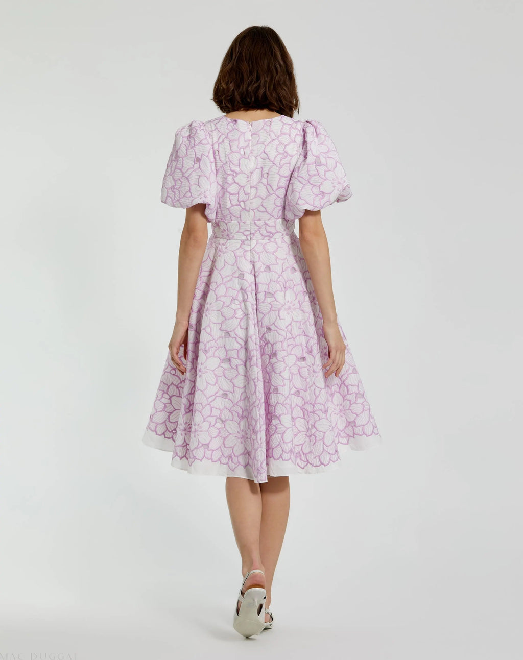 Women's Midi Dress Floral - White