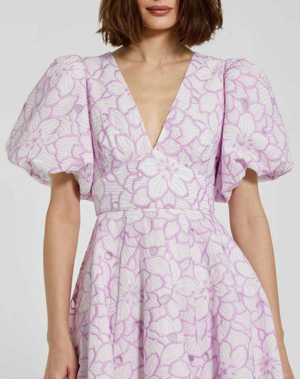 Women's Midi Dress Floral - White