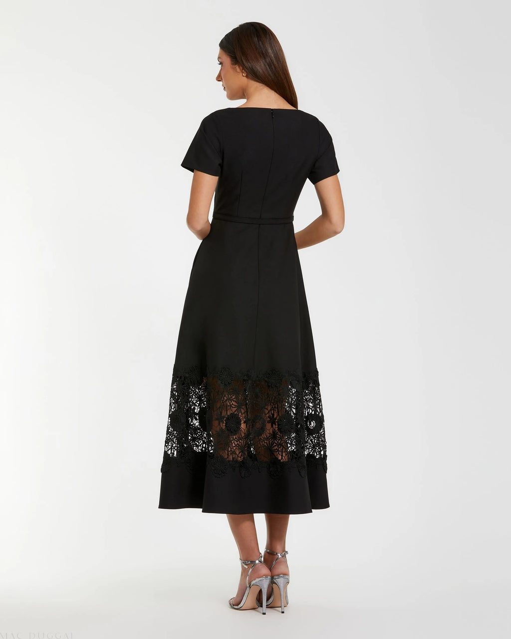 Women's Black Midi Dress - 81206