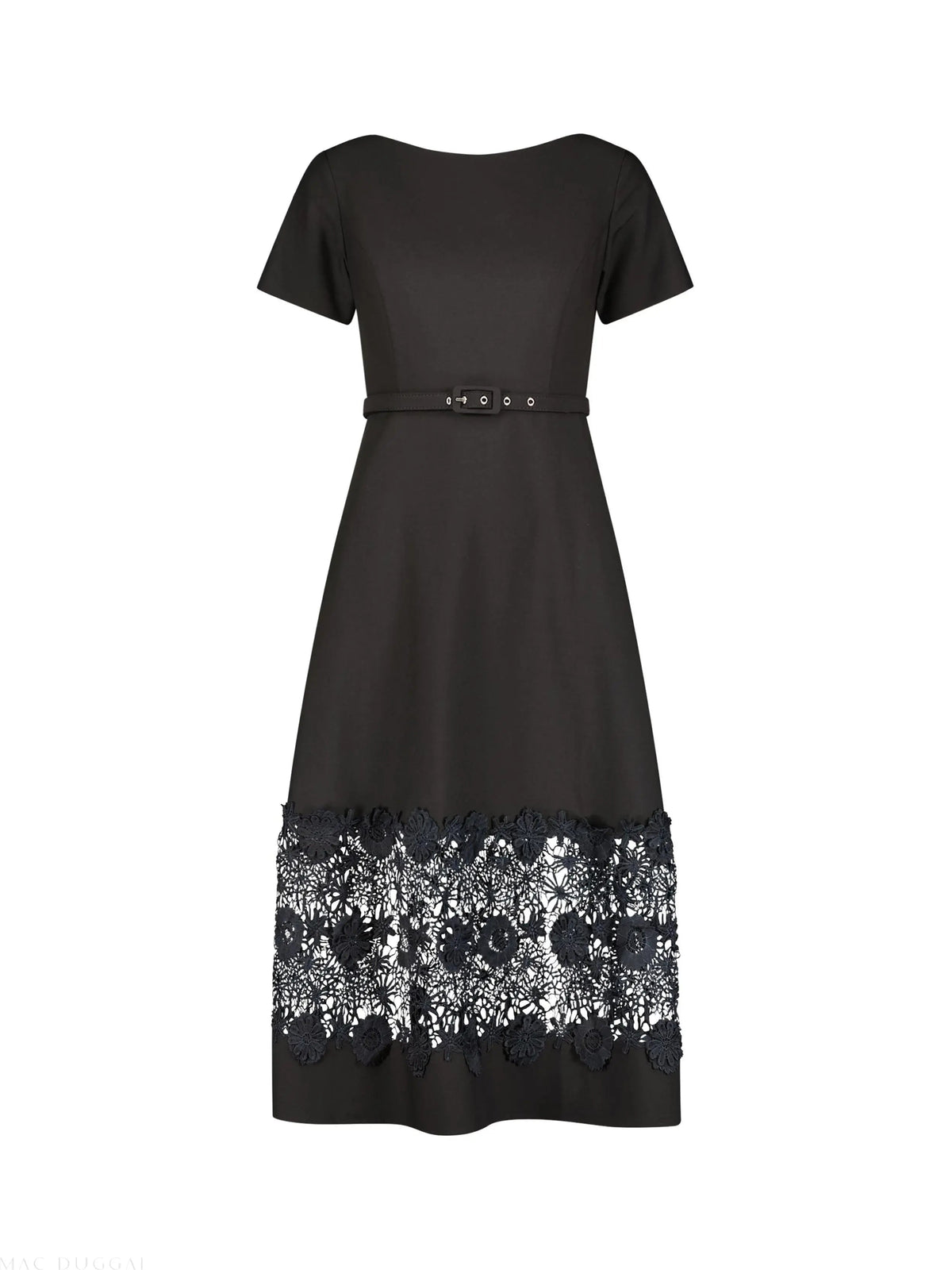Women's Black Midi Dress - 81206