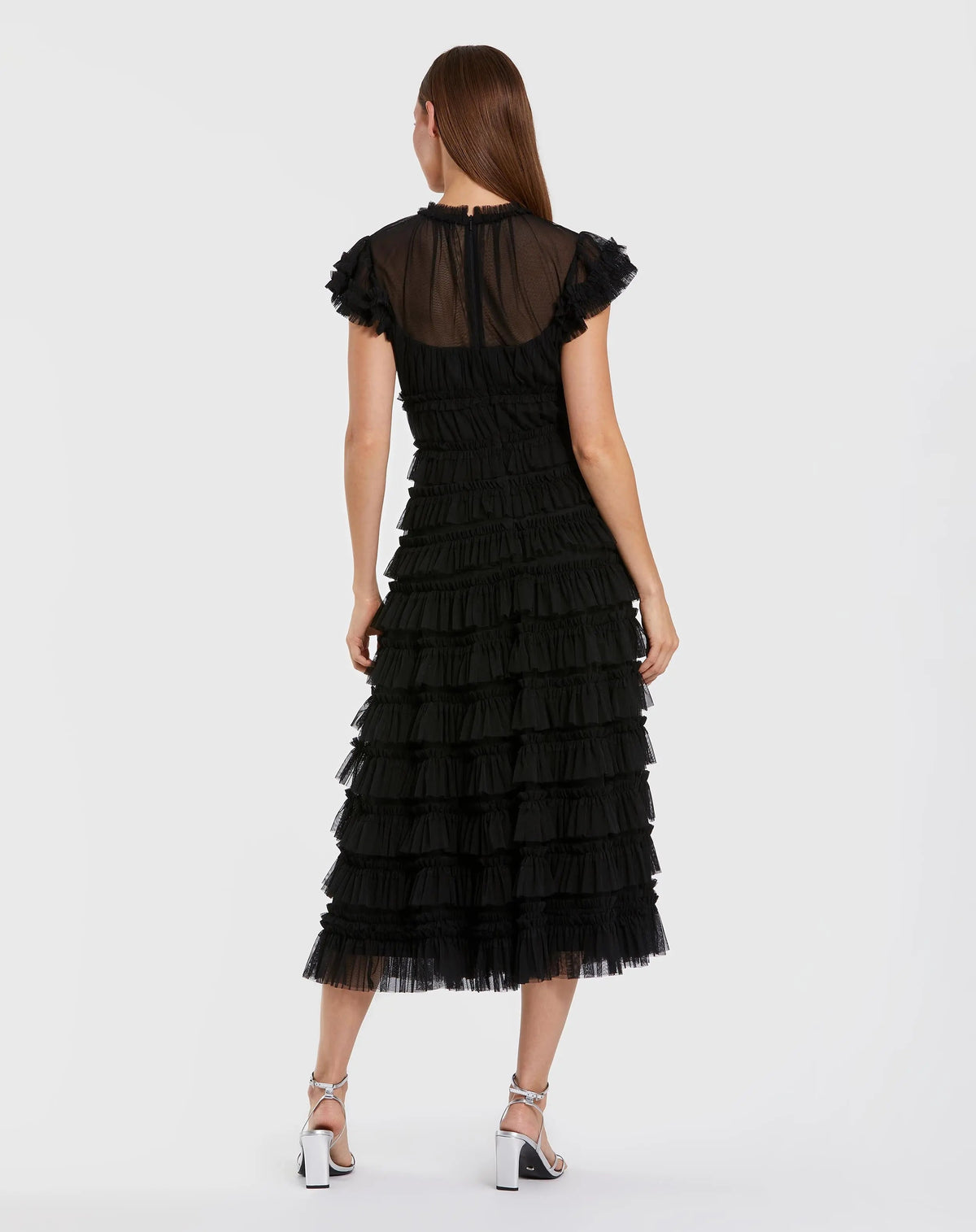 Women's Black Midi Dress - 8285 1