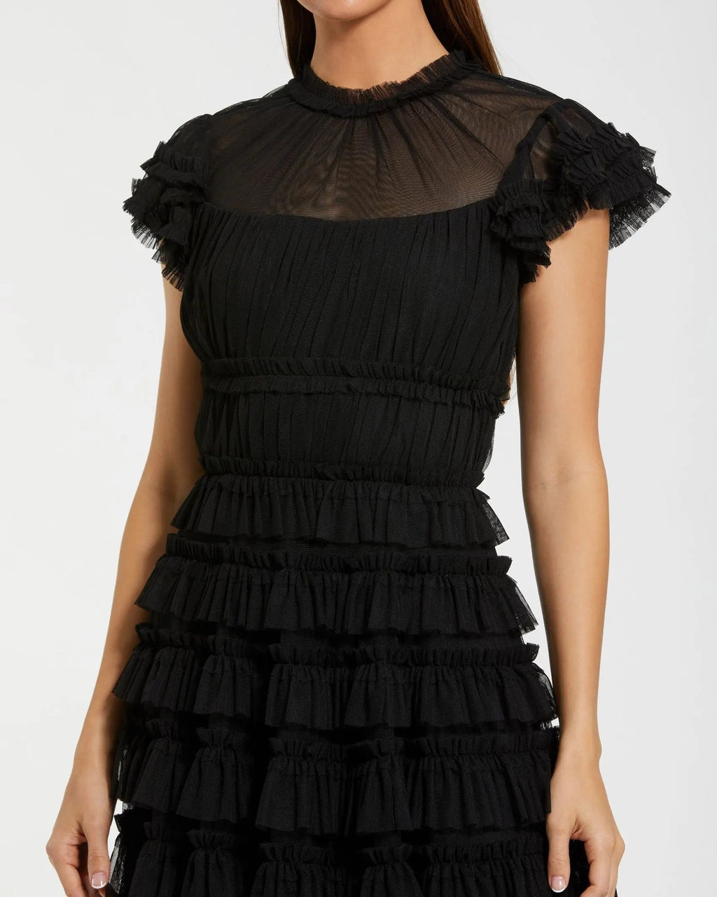 Women's Black Midi Dress - 8285 1