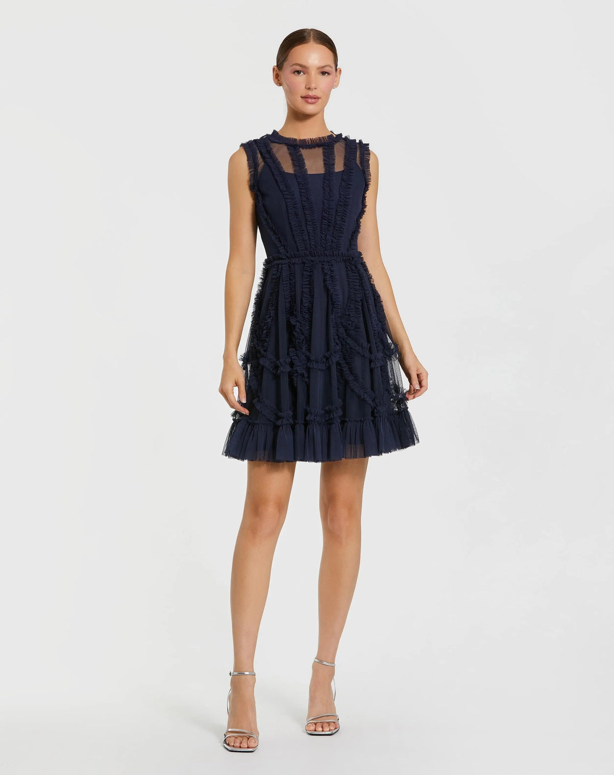Women's Navy Mini Dress Sleeveless