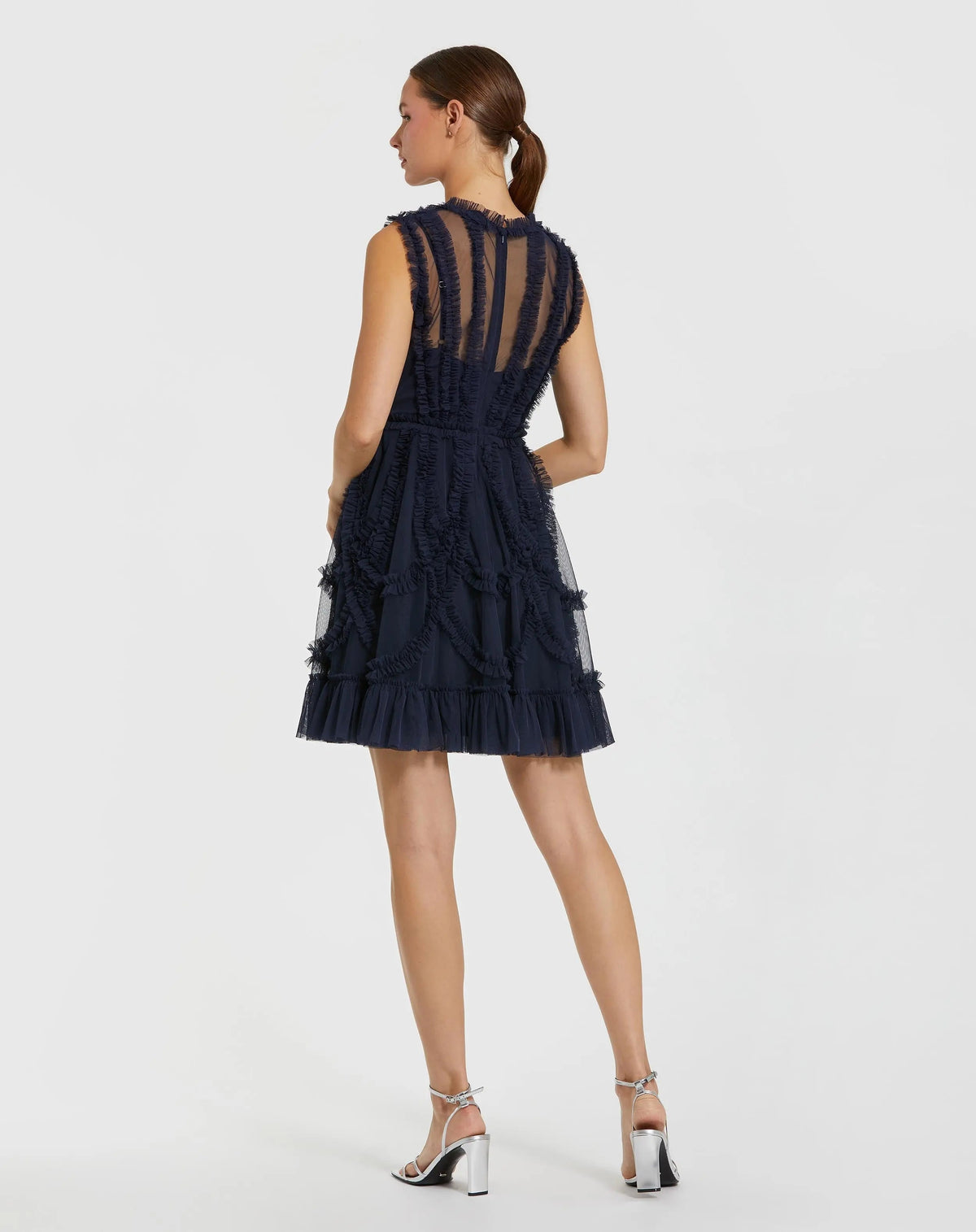 Women's Navy Mini Dress Sleeveless