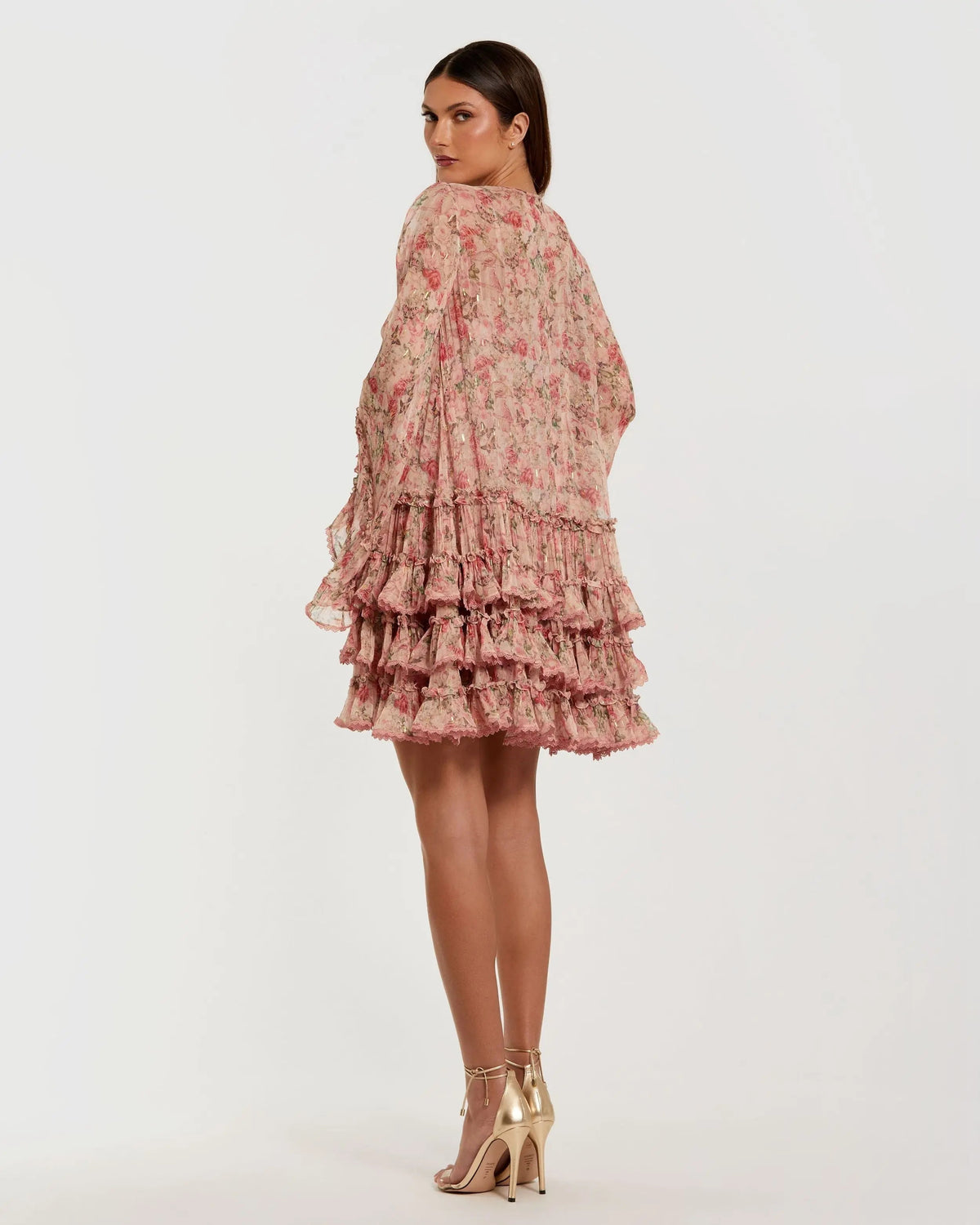 Women's Pink Mini Dress Floral - Pink Ruffle