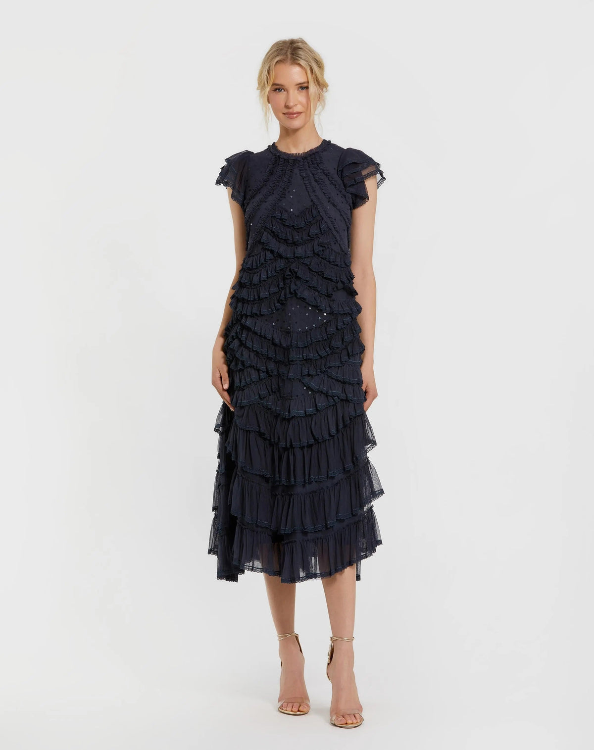 Women's Navy Midi Dress
