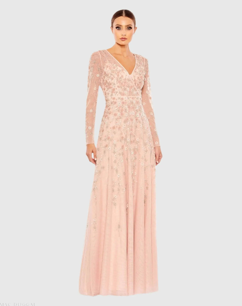 Women's Dress - Floral Mesh