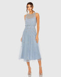 Women's Blue Cocktail Dress Sleeveless for Evening & Special Occasions