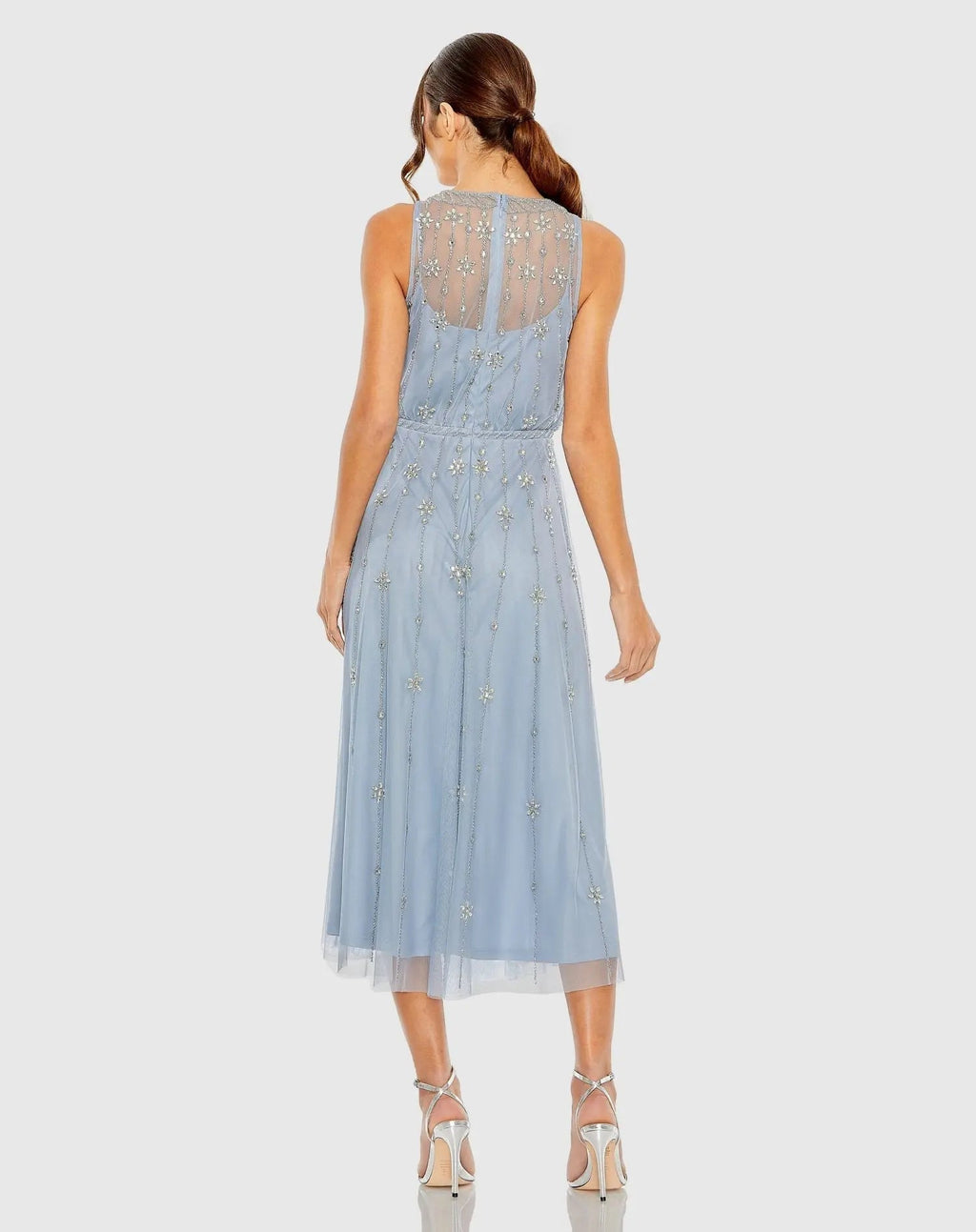 Women's Blue Cocktail Dress Sleeveless for Evening & Special Occasions