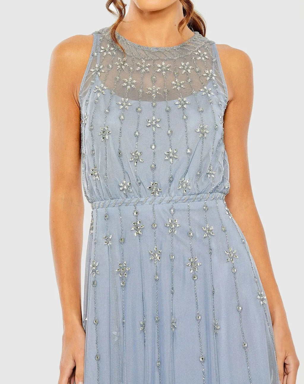 Women's Blue Cocktail Dress Sleeveless for Evening & Special Occasions