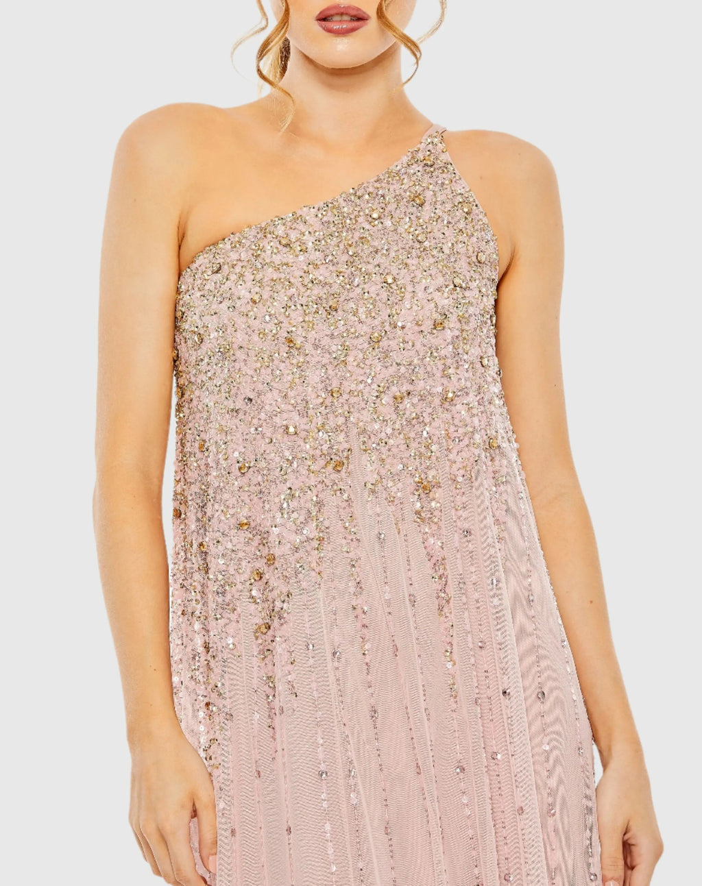 Women's Pink Evening Dress One Shoulder for Evening & Special Occasions